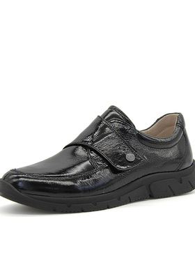 德国CAPRICE凯蝴蝶女鞋春夏新品牛皮一脚蹬魔术贴单鞋休闲鞋24652