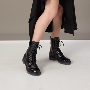 舒适薄绒高帮马丁靴25251 系带时尚 德国CAPRICE凯蝴蝶女鞋 秋冬新品