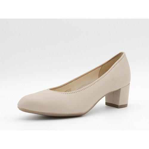 德国ara经典牛皮软底高跟单鞋