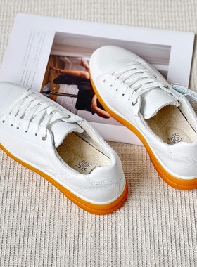 德国ara鹦鹉女鞋秋冬新品牛皮牛筋底厚底运动休闲系带小白鞋25200