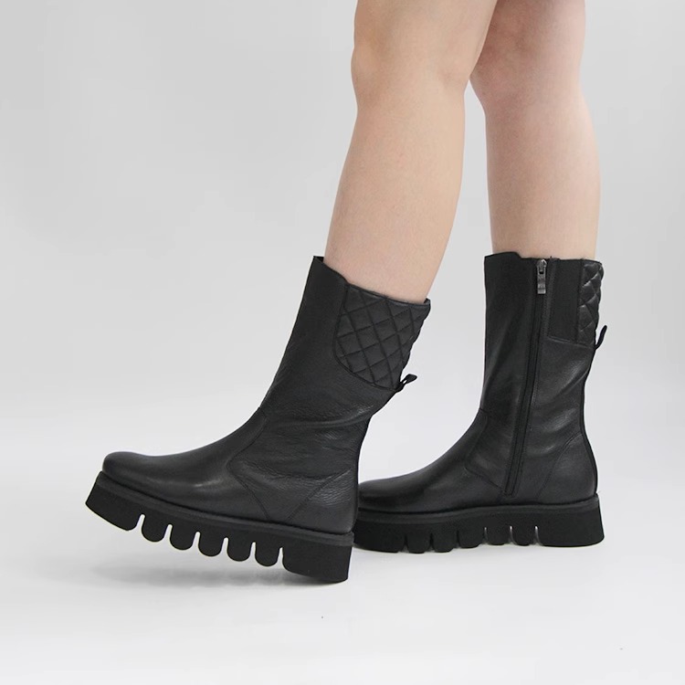 德国Aea时尚拼接厚底中筒靴