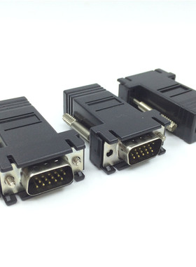 vga转rj45网口转VGA公转接头网线连接器延长器显示器网络口转换头