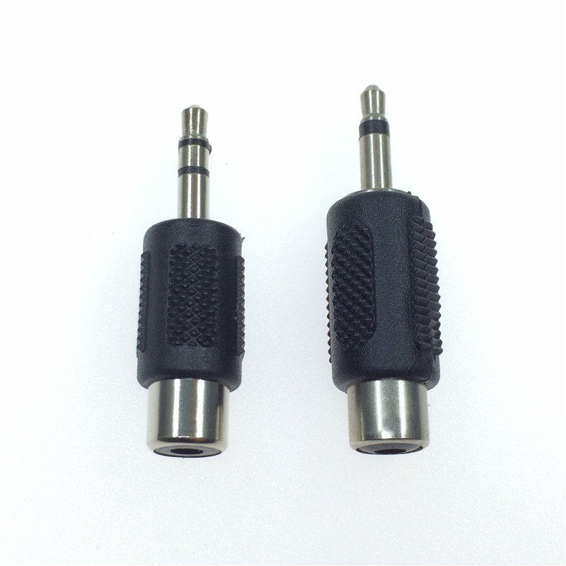 单双声道3.5mm转RCA莲花头3.5公转AV母转换头音频头立体声3.5插头