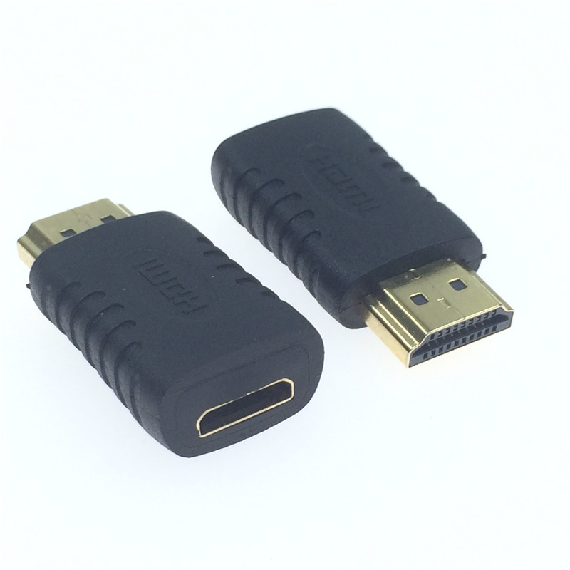 mini HDMI转HDMI转接头摄像相平板单反相机小转大电视显示器投影