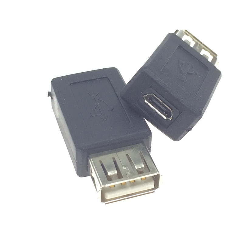 安卓手机Micro 5P USB转接头V8母转USB-A母转换头直通头数据充电