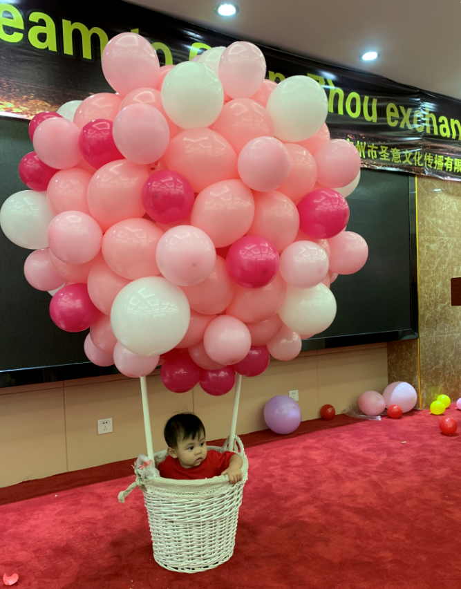 气球筐热气球柳藤筐婚礼生日派对布置常用脏衣篓 不配气球免邮费