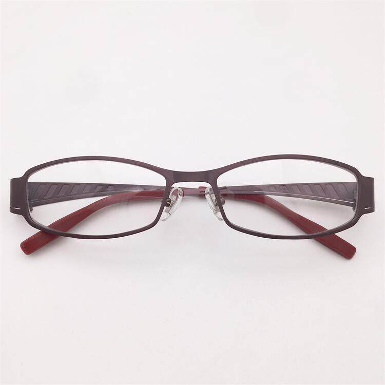 珍藏孤品外贸原单咖色超轻纯钛全框个性气质文艺雕花镜腿眼镜架女
