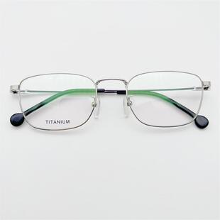 外贸原单德国订单枪银色合金全框方框特殊铰链弹簧镜腿眼镜架男女