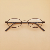外贸原单钛金黑银枪色小圆框弹簧腿个性 眼镜架男女小脸复古文艺