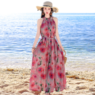 2026初夏穿搭高档棉绸连衣裙今年流行三亚沙滩裙波西米亚背心裙