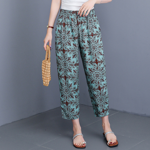 女士高级九分直筒裤 2026新款 棉绸休闲裤 今年流行爆款 宽松显瘦 夏季