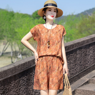 2026新款中年夏天妈妈棉绸睡衣女款国风大码绵绸套装家居服减龄