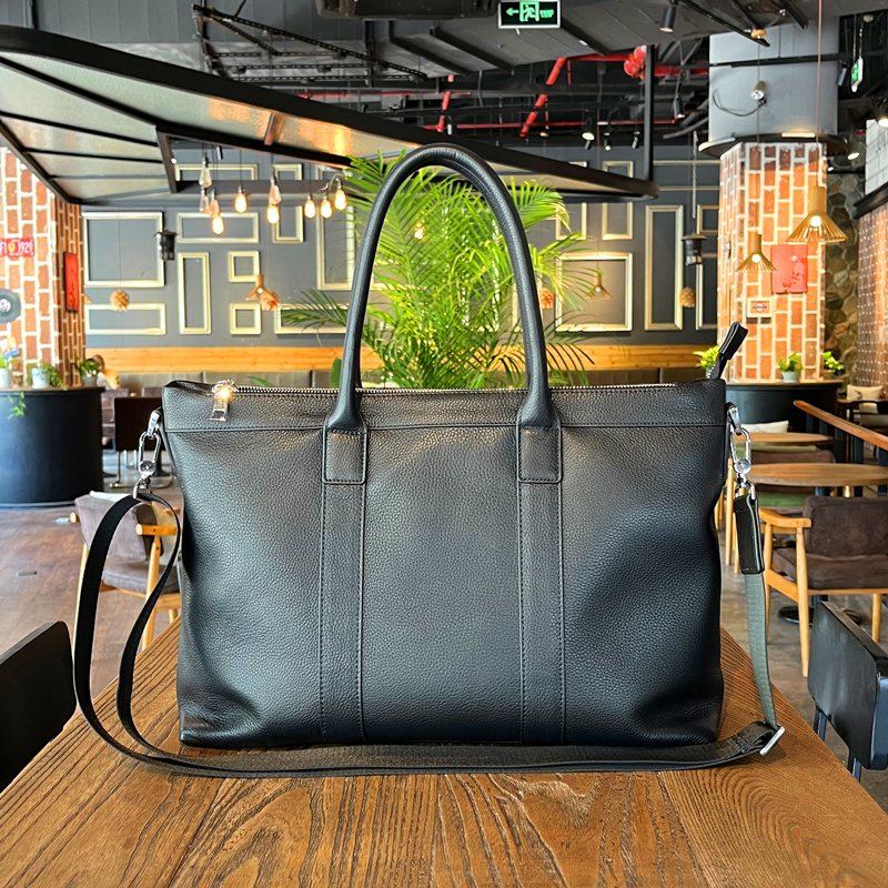 狼道商务公文包头层牛皮电脑包