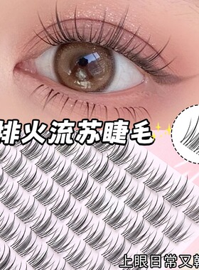 山茶花假睫毛子凡仿真 单簇分段懒人三部曲太阳花甜妹假睫毛q