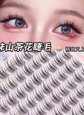 甜妹山茶花假睫毛子凡仿真 单簇分段懒人三部曲太阳花假睫毛