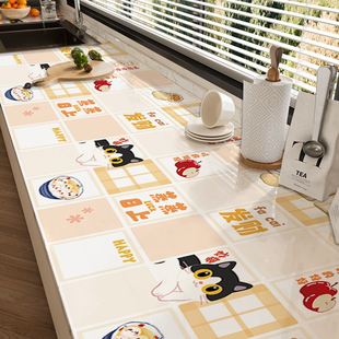 厨房防油贴纸灶台橱柜桌面翻新贴墙壁墙面防水防潮自粘卡通墙贴