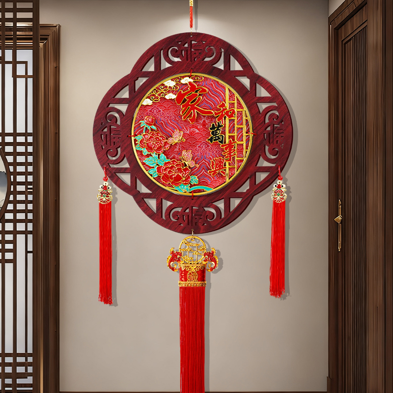 新年福字挂饰2026马年国风刺绣毛绒春节过年入户玄关喜庆氛围装饰