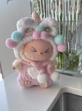 macaro纯手工labubu搪胶挂件拉布布新年醒狮娃衣一代/二代 仅娃衣