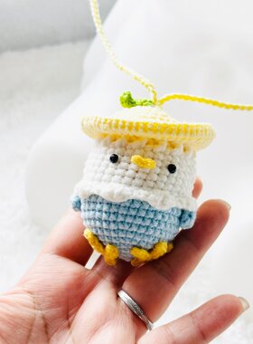 纯手工钩织小鸭子蛋兜立夏端午用