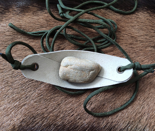 Primitiv头层牛皮手工制作 投石索 抛石索 飞石索 甩石鞭 slingin