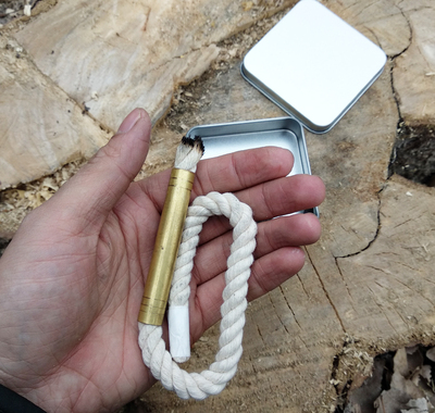 户外露营铜管复古传统火绳碳布