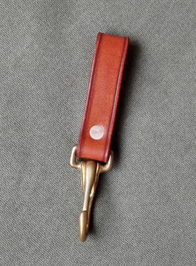 Primitiv  植鞣革 头层牛皮 纯手工制作 牛皮挂 钥匙挂 安全挂