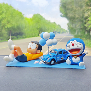睡觉大雄车载车内装饰品蓝胖子汽车摆件创意高级感男士中控台车饰