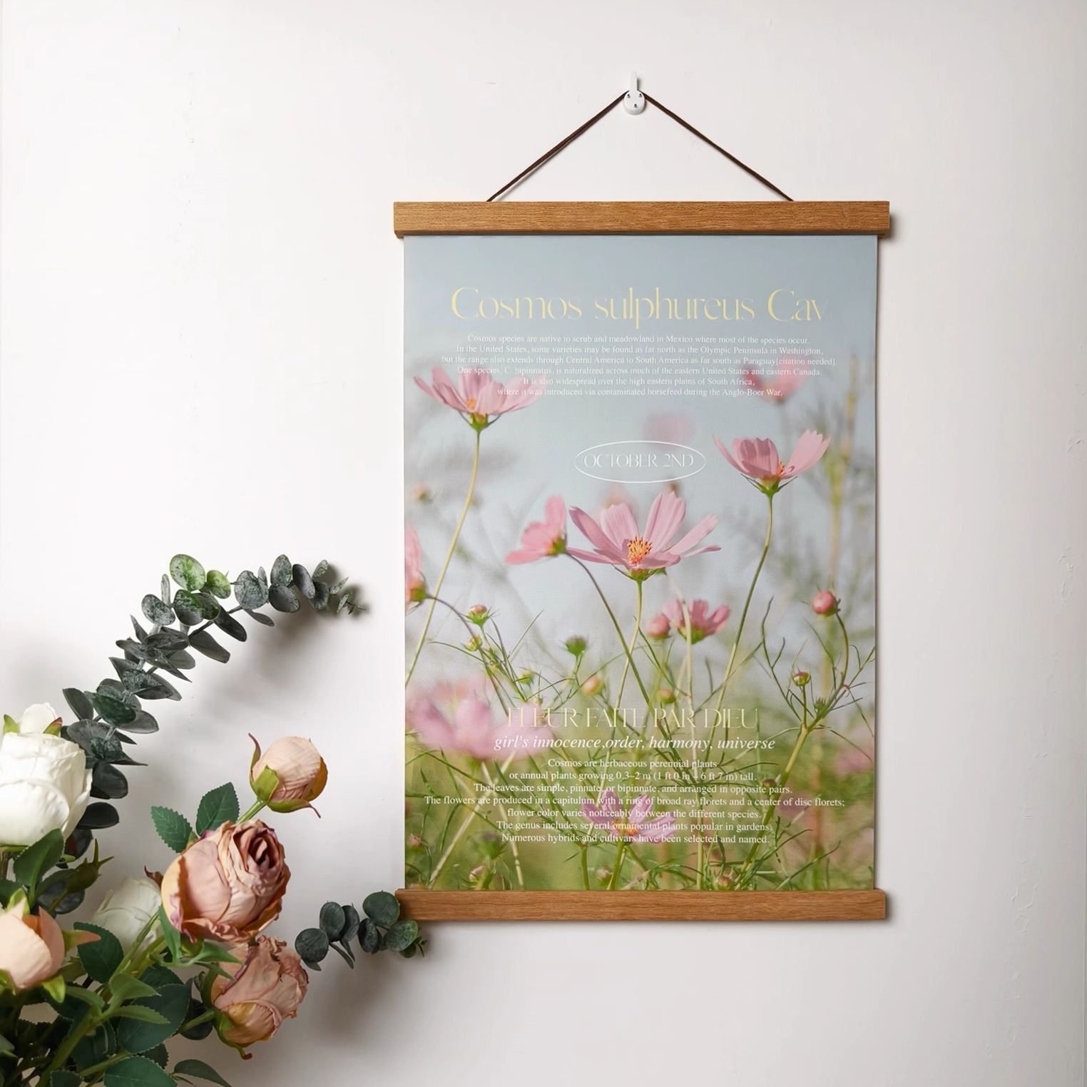 小众韩国摄影花卉植物风景海报挂轴画卧室床头电表箱装饰画定制图片