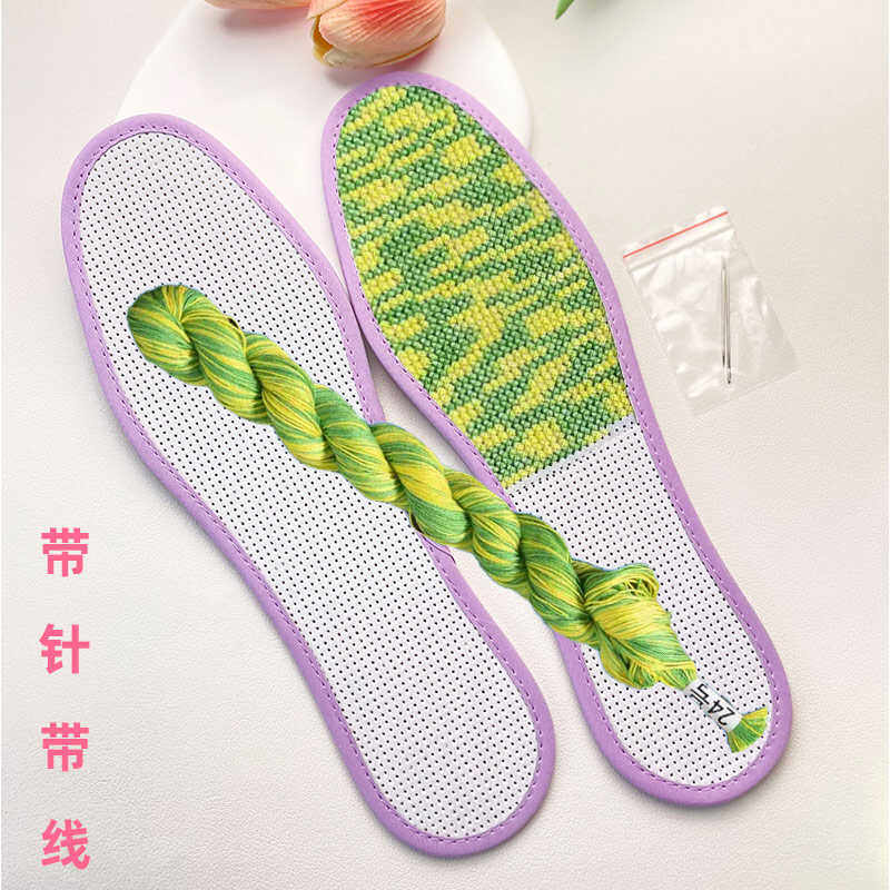 半成品棉布针孔七彩色绣线十字绣图片