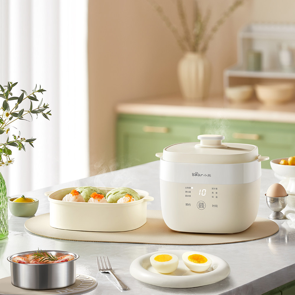 小熊煮蛋器ZDQ-T10Y2自动断电家用小型蒸蛋器电蒸锅多功能煮蛋器