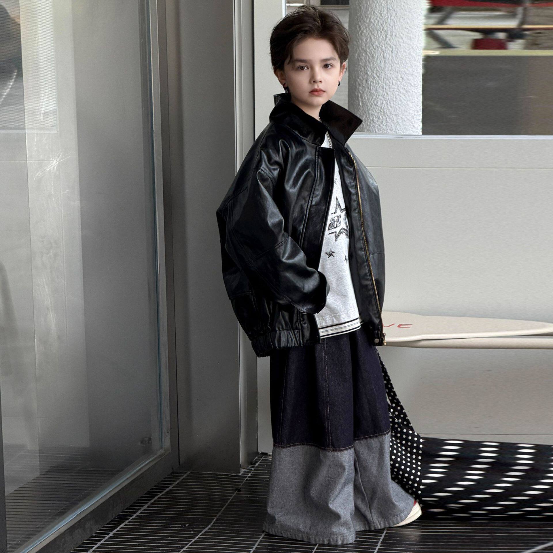 织里童装男童皮衣2026秋季新款儿童洋气夹克外套宝宝男孩春秋衣服