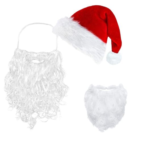 圣诞节装饰品圣诞老人胡子老爷爷假发八字胡圣诞胡须圣诞帽套装