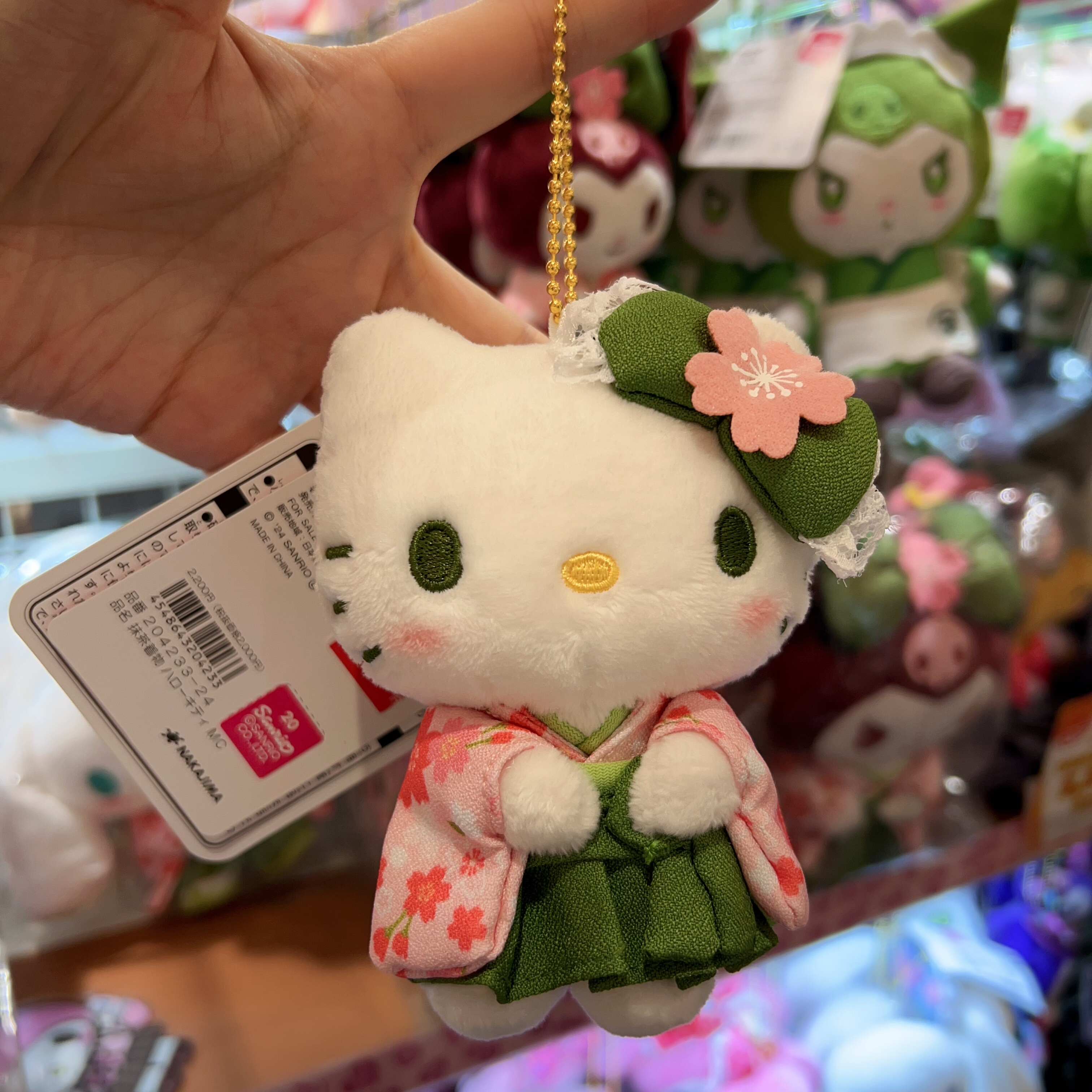 【国内现货】日本三丽鸥NAKAJIMA 樱花抹茶和服挂件kitty美乐蒂