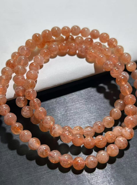 多圈金太阳日光石太阳石手串橙月光手链月光石手串女款女士珠珠