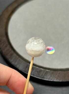 15.6mm淡粉雪花幽灵水晶