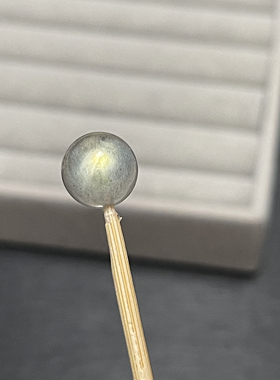 10mm双面彩光灰月光圆珠子单珠小灯泡月光石散珠DIY手串配饰693