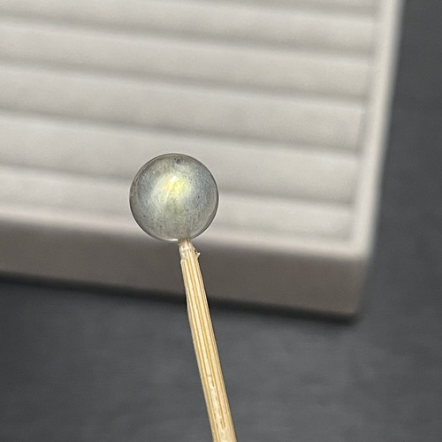 10mm双面彩光灰月光圆珠子单珠小灯泡月光石散珠DIY手串配饰693
