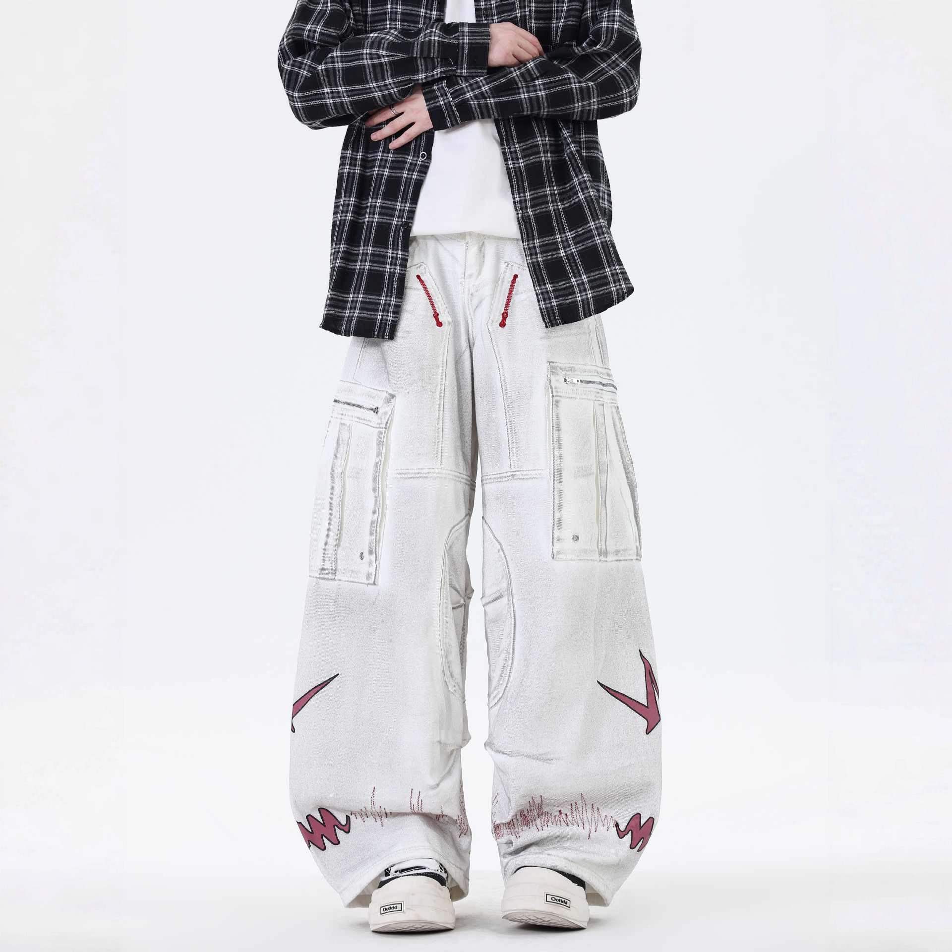 智快鱼潮流前线2025新款崔布局g5g6青少年男装帅气学生潮流牛仔裤