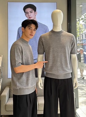 智快鱼bsija乔顿ushi素拼商场同款欧洲站2026新款男装洛兹短袖t恤
