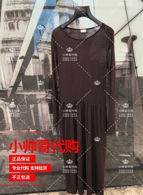 现货1SY308549F 8A 欧时力2025秋季专柜正品绵羊毛针织长袖连衣裙