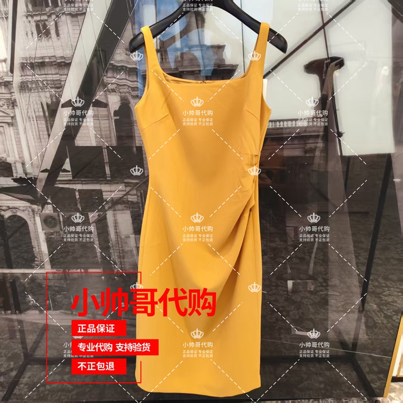 现货1SY3085190 8A欧时力 2025年秋季专柜正品纯色无袖方领连衣裙