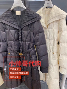 现货 1TZ3338270 9Y欧时力2023冬专柜正品翻领显瘦长款羽绒服大衣