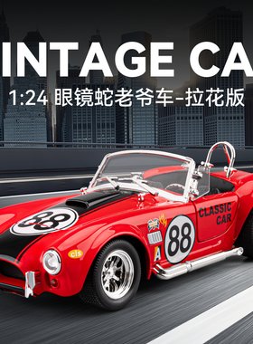 车致124眼镜蛇拉花合金车模