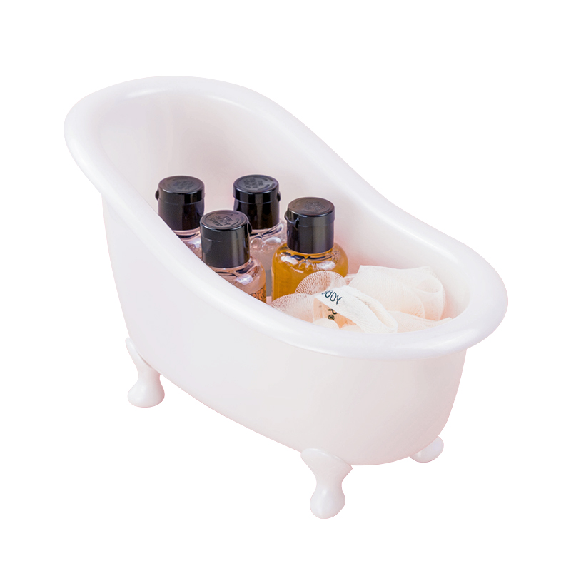 甜厨（TenCook）浴缸形浴室收纳盒浴室用品洗发水杂物置物盒塑料
