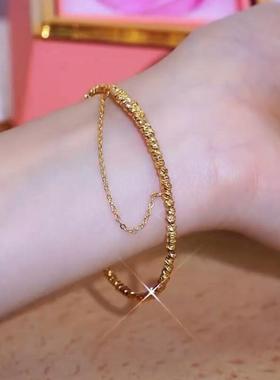 碎银子手镯女轻奢小众设计感手环