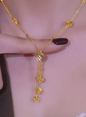 简约唯美百搭爱心吊坠流苏项链