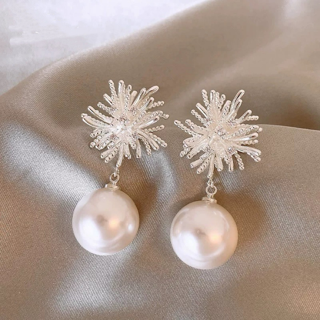 2026新款爆款烟花珍珠耳钉女时尚轻奢气质耳饰高级感简约百搭耳环