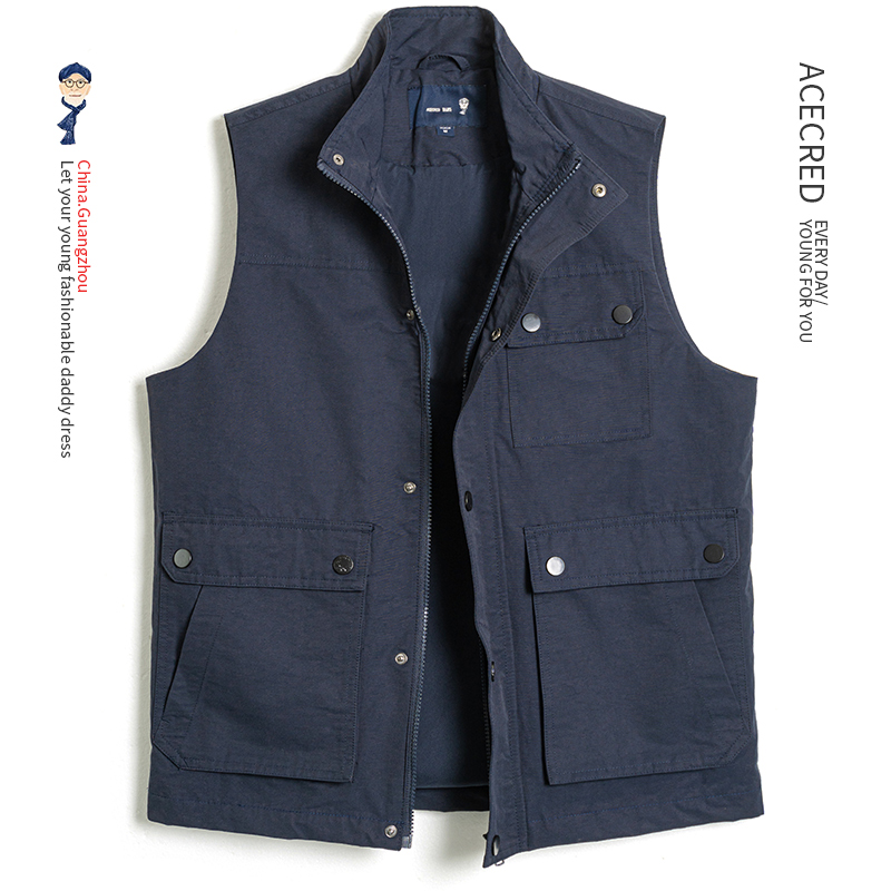 爸爸马甲男中老年多口袋