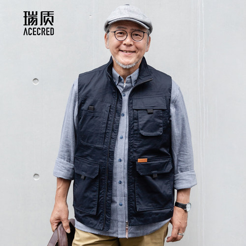 爸爸马甲中老年人季外套