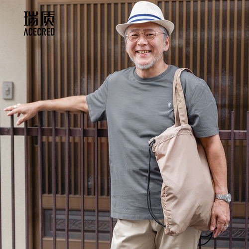 爸爸夏装短袖t恤中老年人